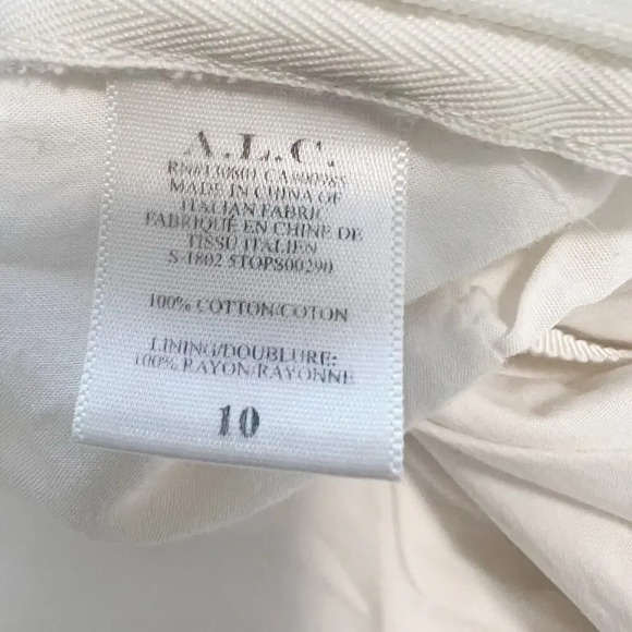 A.L.C. Soraya One Shoulder Top Cotton Gathered size 10 - Picture 7 of 8